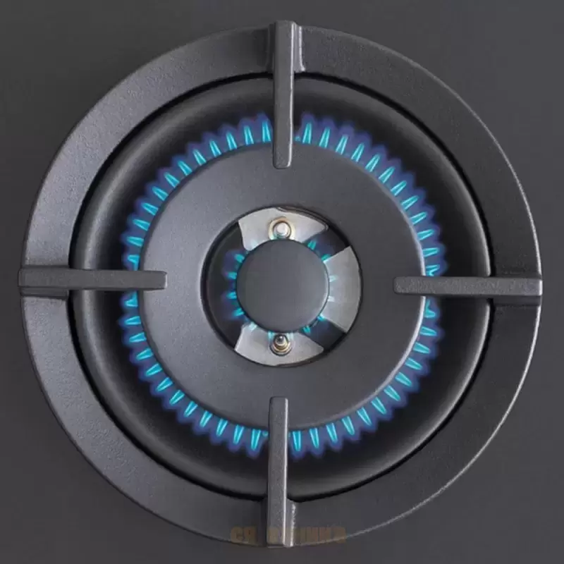 Газовая варочная панель шириной 90см, 5 конфорок на стекле, включая двойной WOK Bertazzoni P905LPROGNE