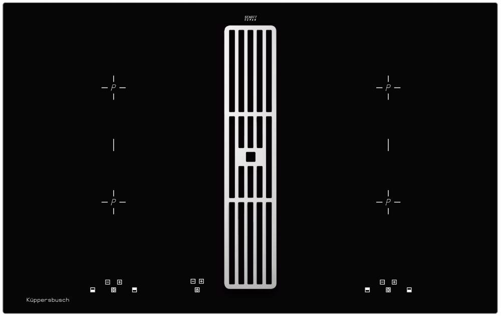 Индукционная варочная панель с вытяжкой Kuppersbusch KMI 8500.0 SR Stainless Steel (отгружается KMI