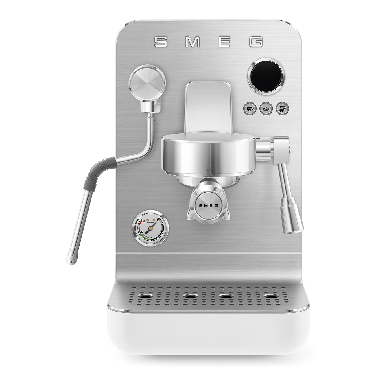 SMEG EMC02WHMEU Рожковая эспрессо кофемашина, цвет белый матовый