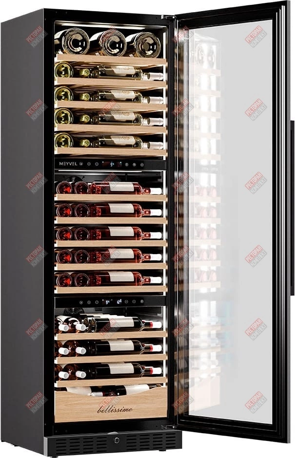 Винный шкаф компрессорный в нишу MEYVEL MV98-KST3 (Slim)