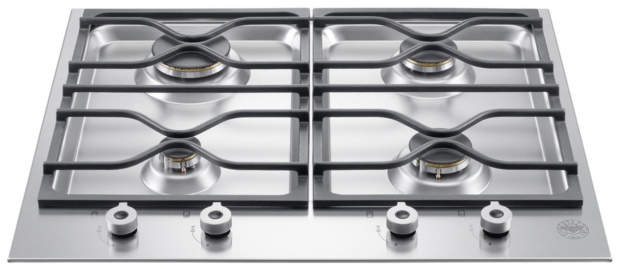 Газовая варочная панель шириной 60см, 4 конфорки Bertazzoni PM6040X