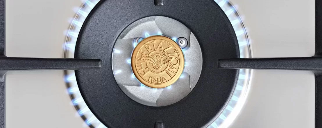 Газовая варочная панель шириной 90см, 5 конфорок, включая двойной WOK Bertazzoni P905СPROX