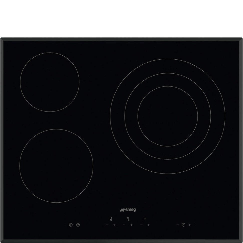 SMEG SE363ETB Стеклокерамическая варочная панель,60 см, скошенный край