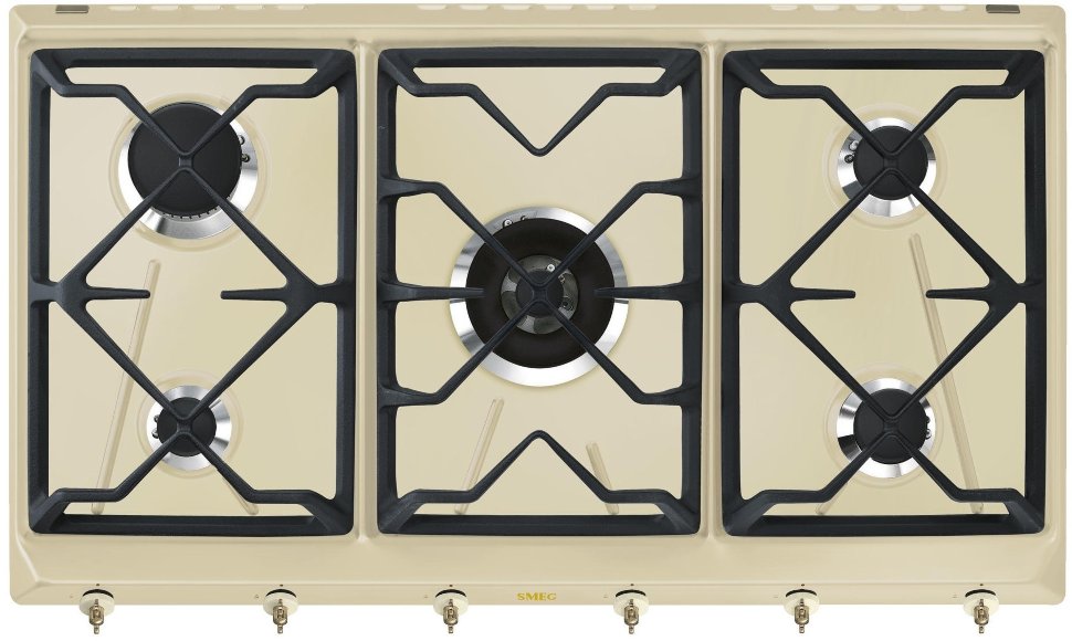 Газовая варочная панель SMEG SRV896POGH Coloniale 90 см