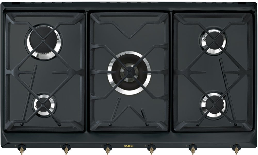 Газовая варочная панель SMEG SRV896AOGH Coloniale 90 см